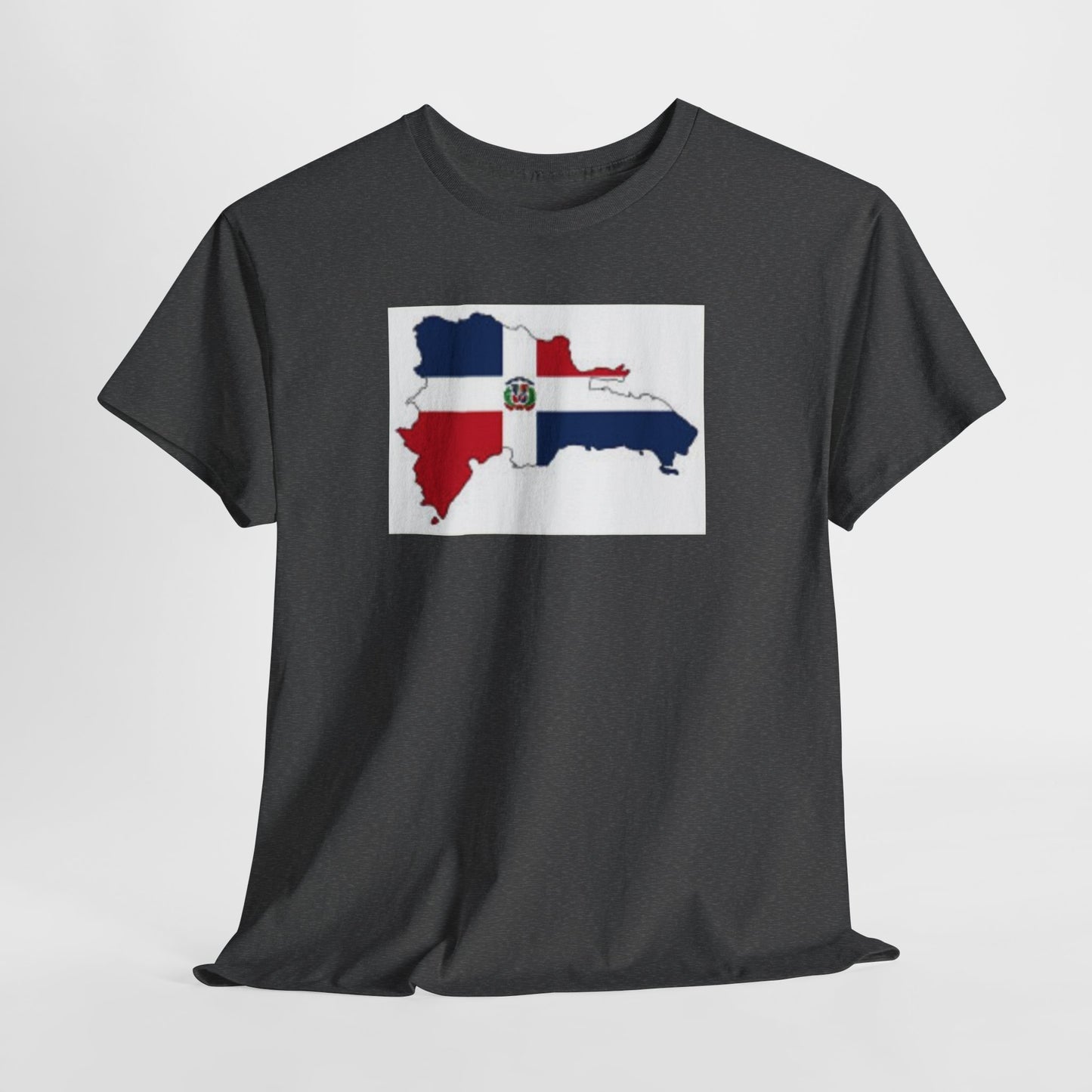 Unisex Heavy Cotton Tee -- Dominican Republic flag and map