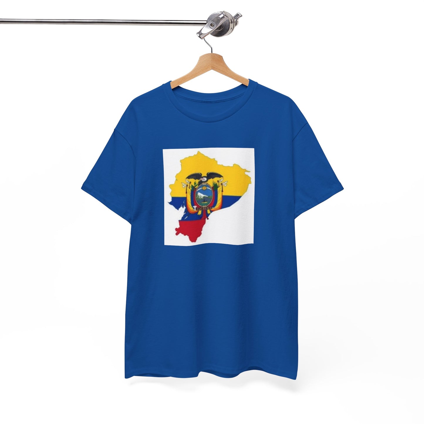 Unisex Heavy Cotton Tee -- Ecuador flag and map