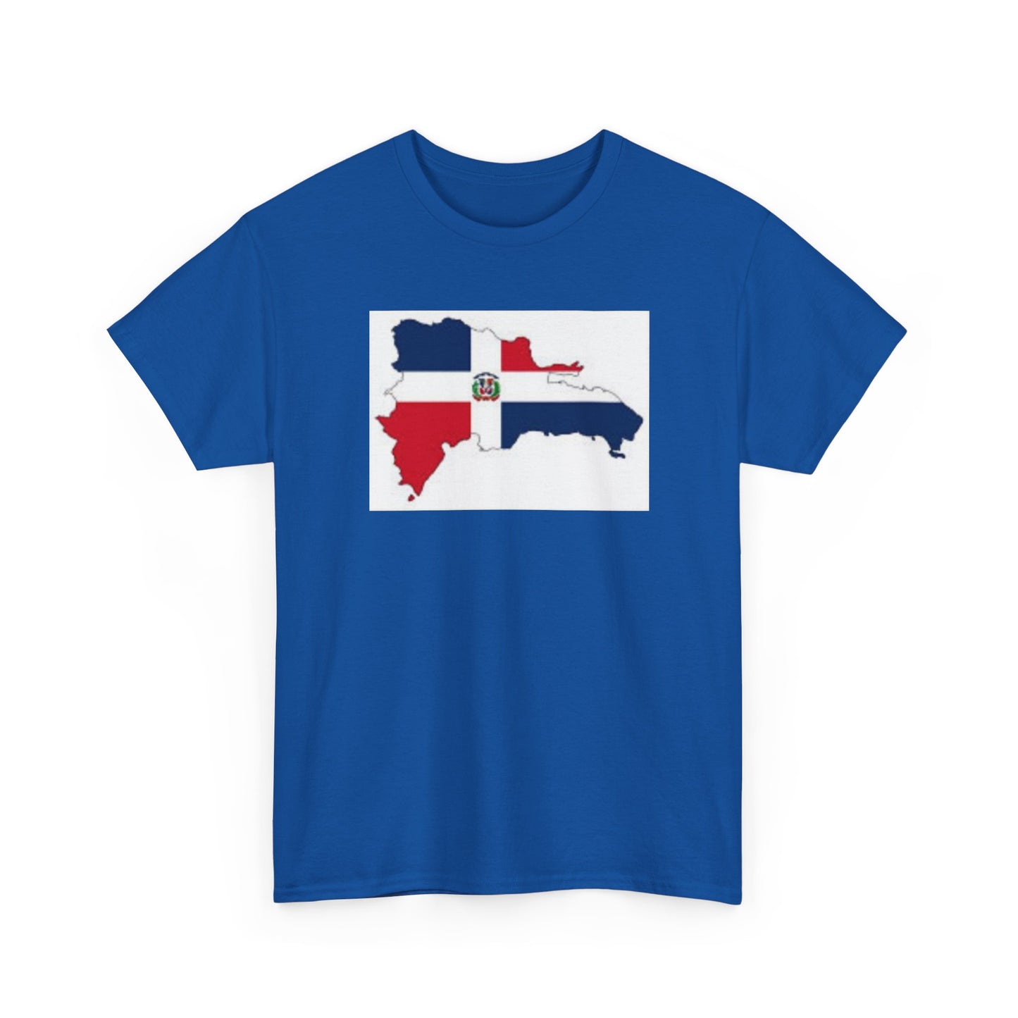 Unisex Heavy Cotton Tee -- Dominican Republic flag and map