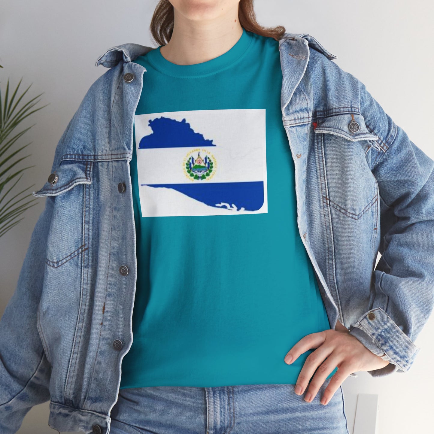 Unisex Heavy Cotton Tee -- el Salvador flag and map
