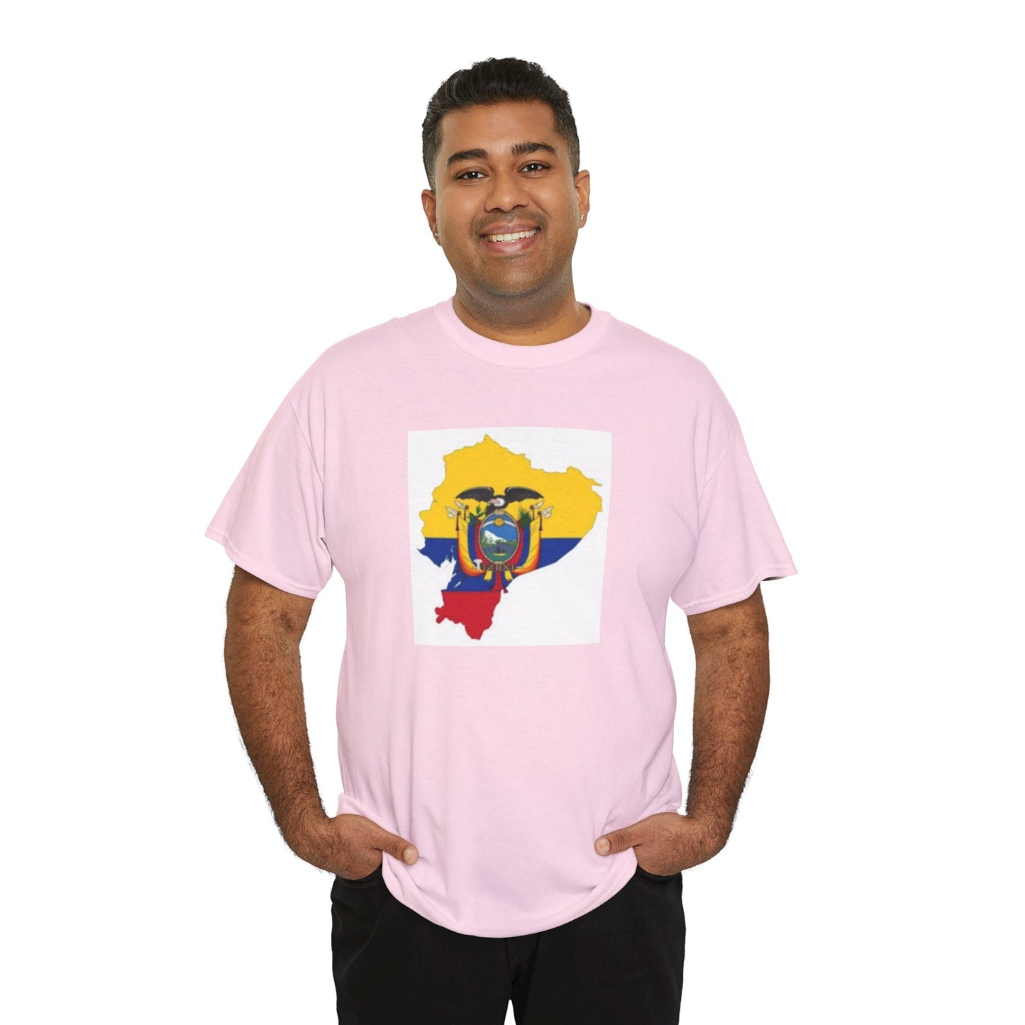 Unisex Heavy Cotton Tee -- Ecuador flag and map