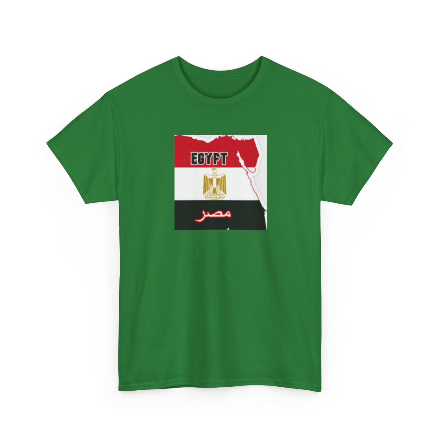 Unisex Heavy Cotton Tee -- Egypt flag and map