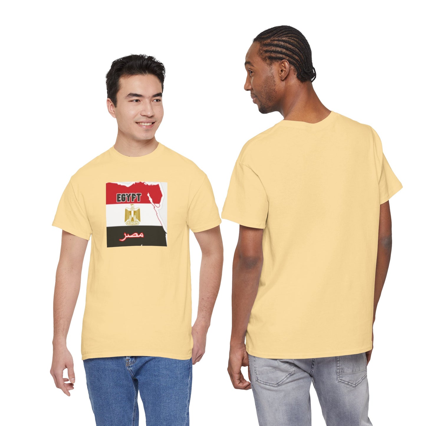 Unisex Heavy Cotton Tee -- Egypt flag and map