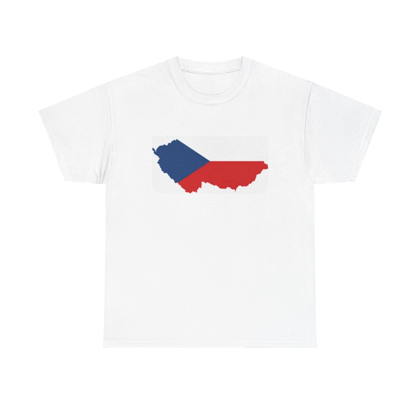 Unisex Heavy Cotton Tee -- Czechia flag and map