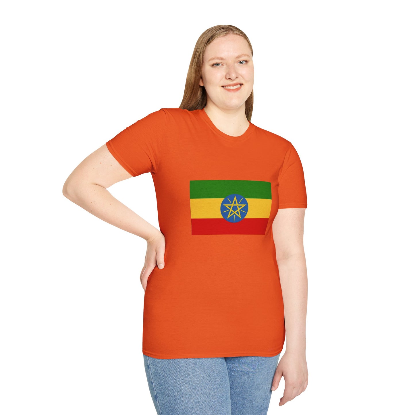 Unisex Softstyle T-Shirt -- Ethiopia Federal Flag