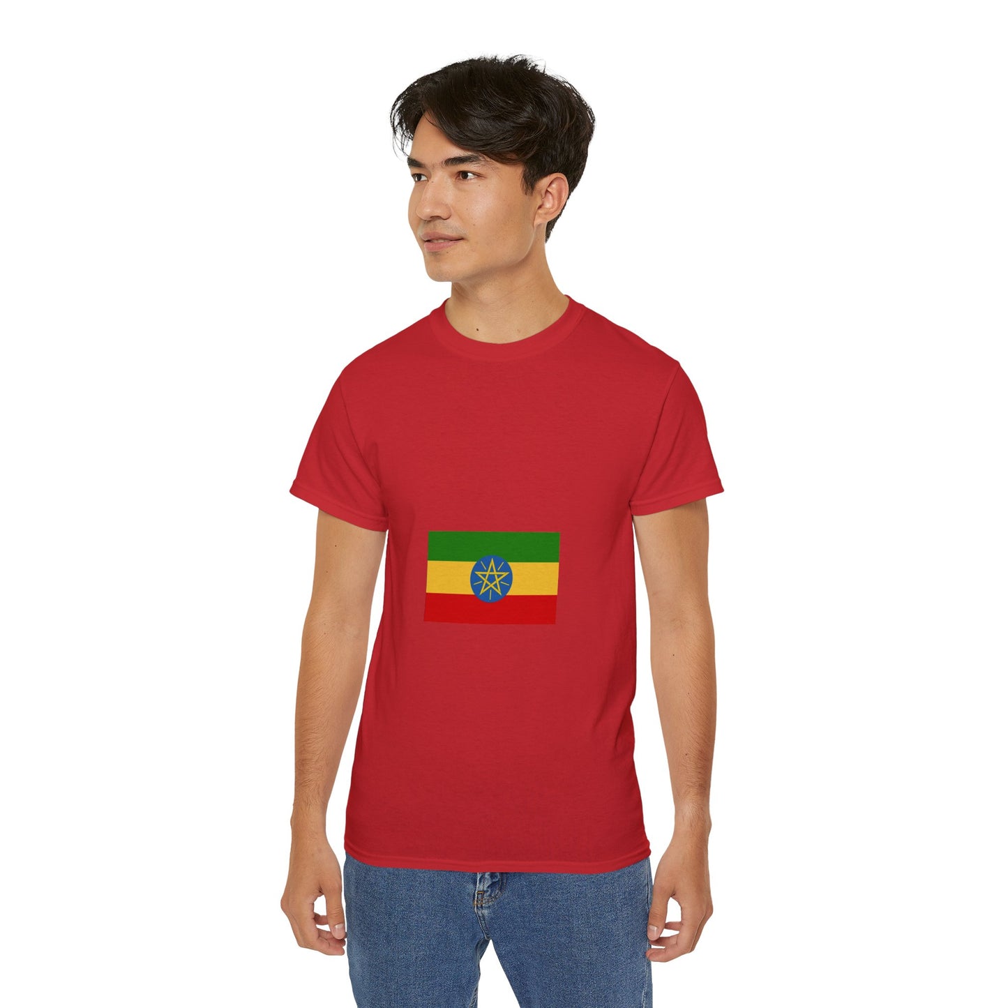 Unisex Ultra Cotton Tee -- Ethiopian Federal Flag Tshirt