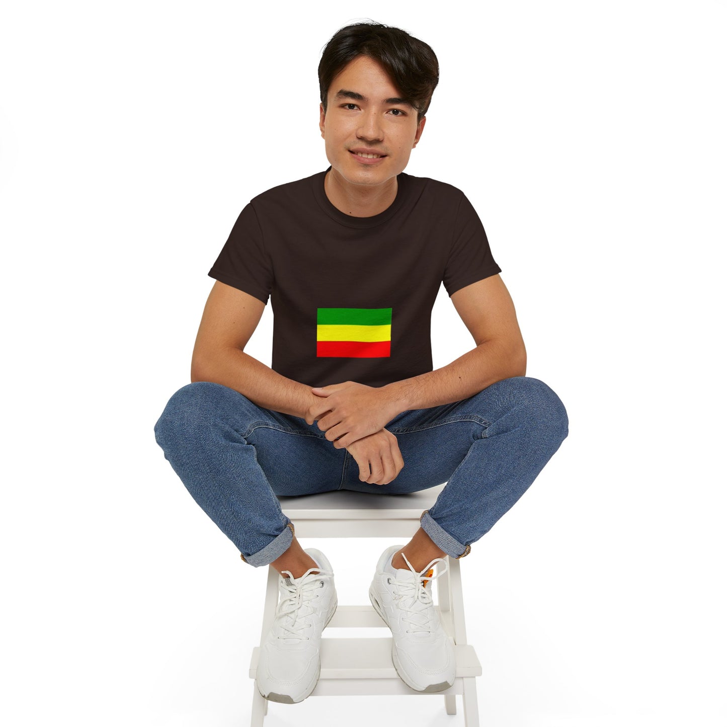 Unisex Ultra Cotton Tee - Ethiopan Flag no star