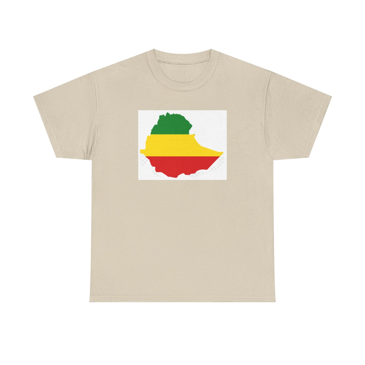 Unisex Heavy Cotton Tee -- Ethiopia flag and map