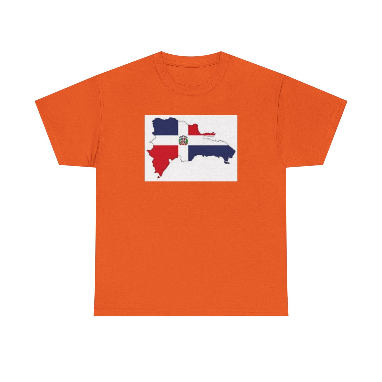 Unisex Heavy Cotton Tee -- Dominican Republic flag and map
