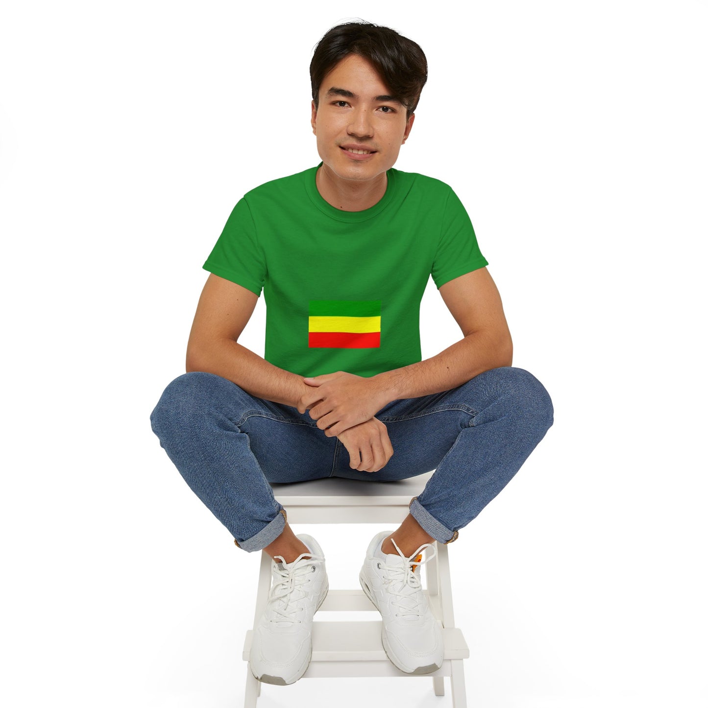 Unisex Ultra Cotton Tee - Ethiopan Flag no star