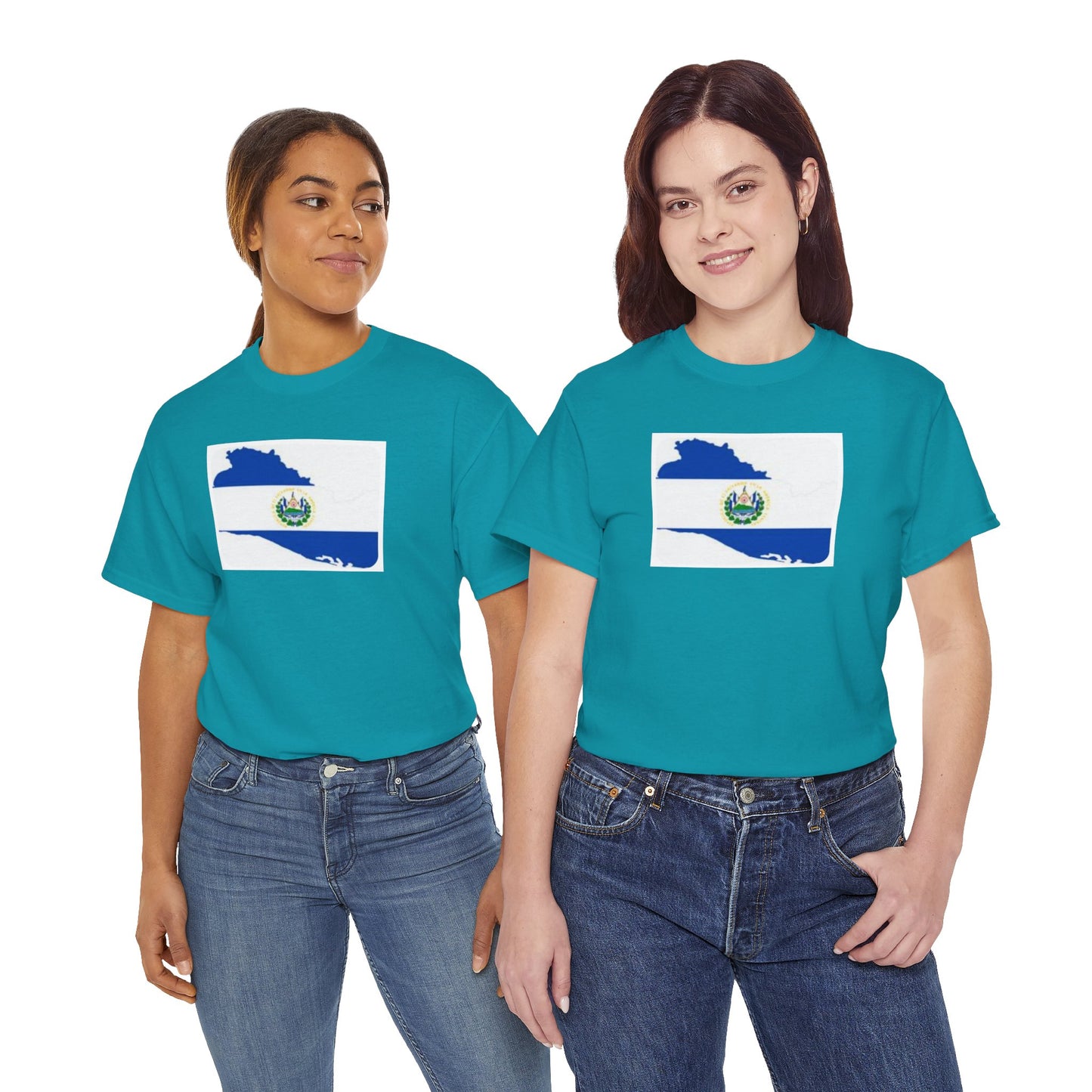 Unisex Heavy Cotton Tee -- el Salvador flag and map