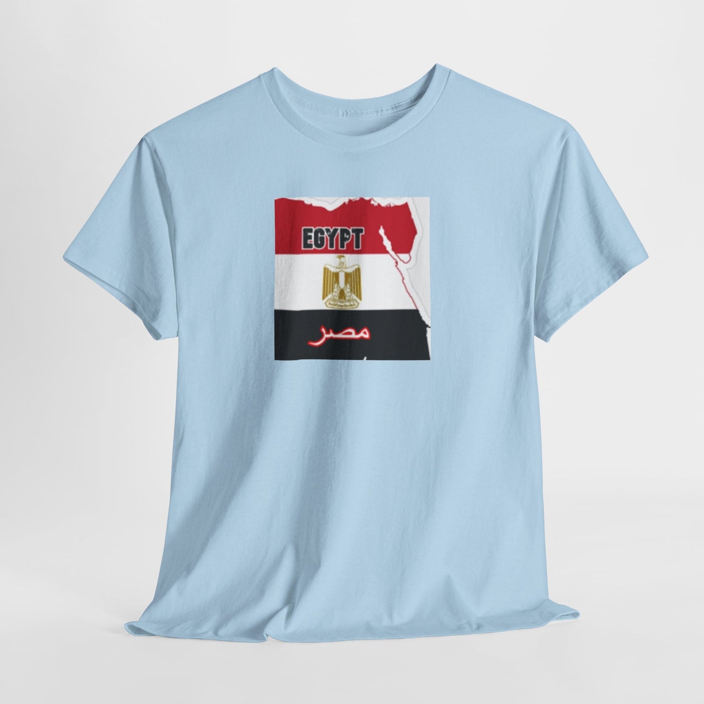 Unisex Heavy Cotton Tee -- Egypt flag and map