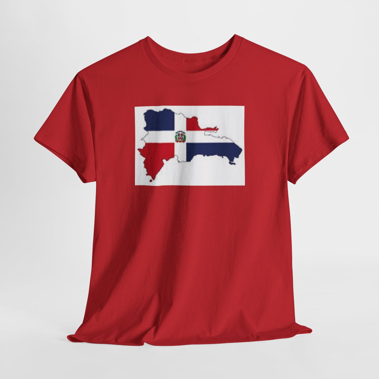 Unisex Heavy Cotton Tee -- Dominican Republic flag and map