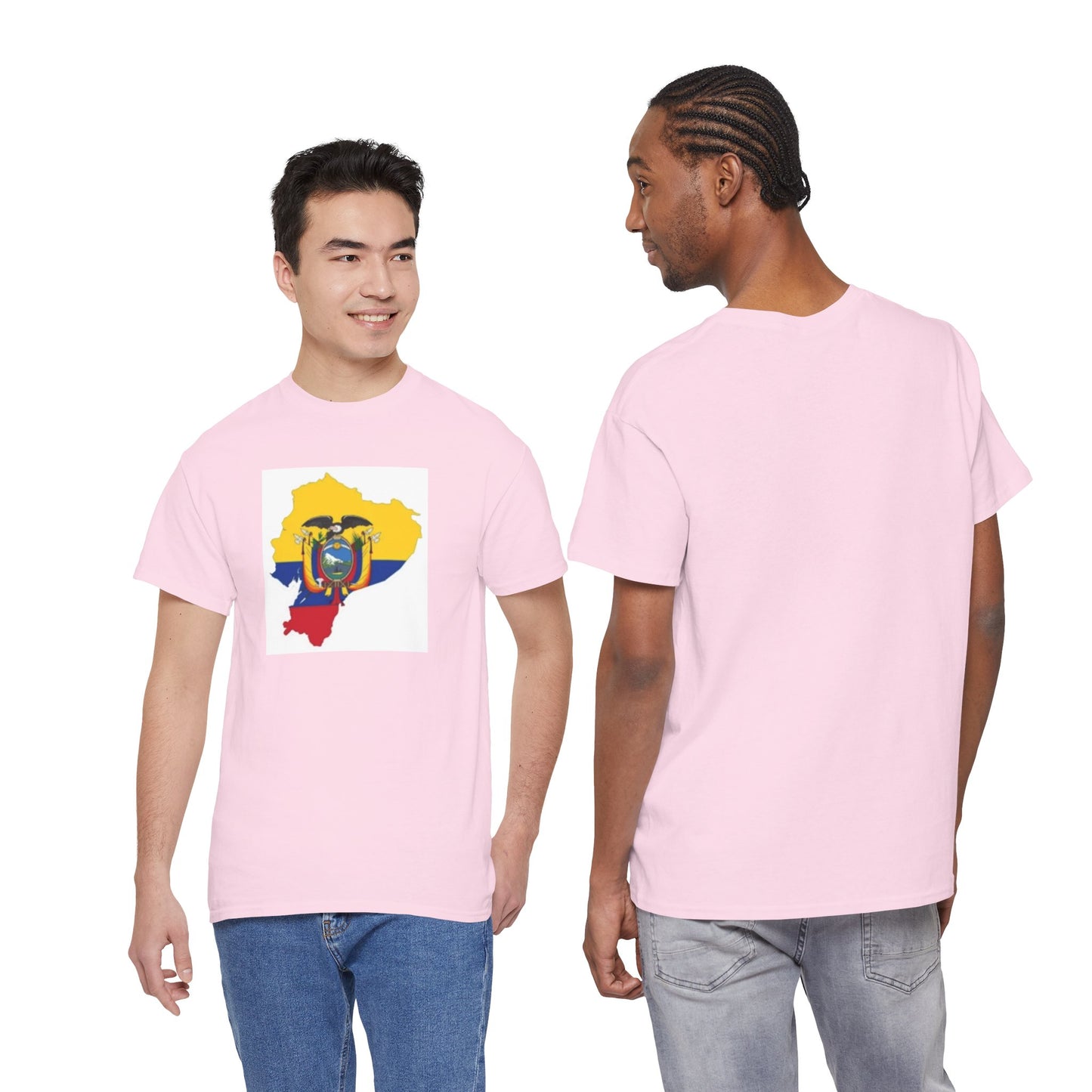 Unisex Heavy Cotton Tee -- Ecuador flag and map