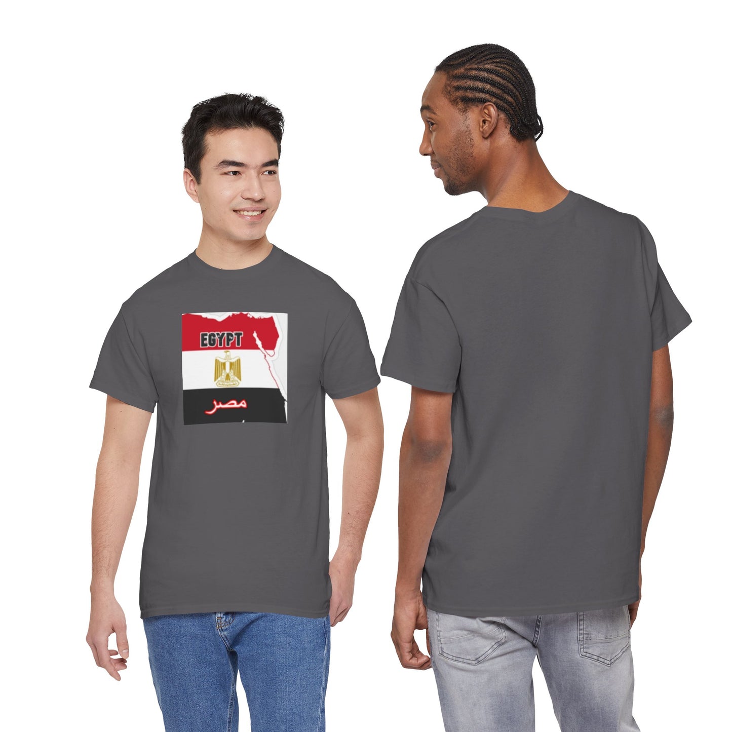 Unisex Heavy Cotton Tee -- Egypt flag and map