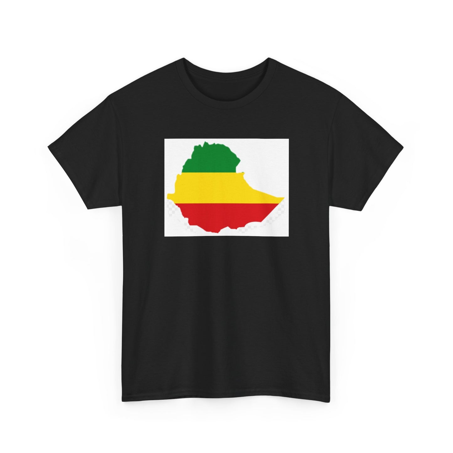 Unisex Heavy Cotton Tee -- Ethiopia flag and map