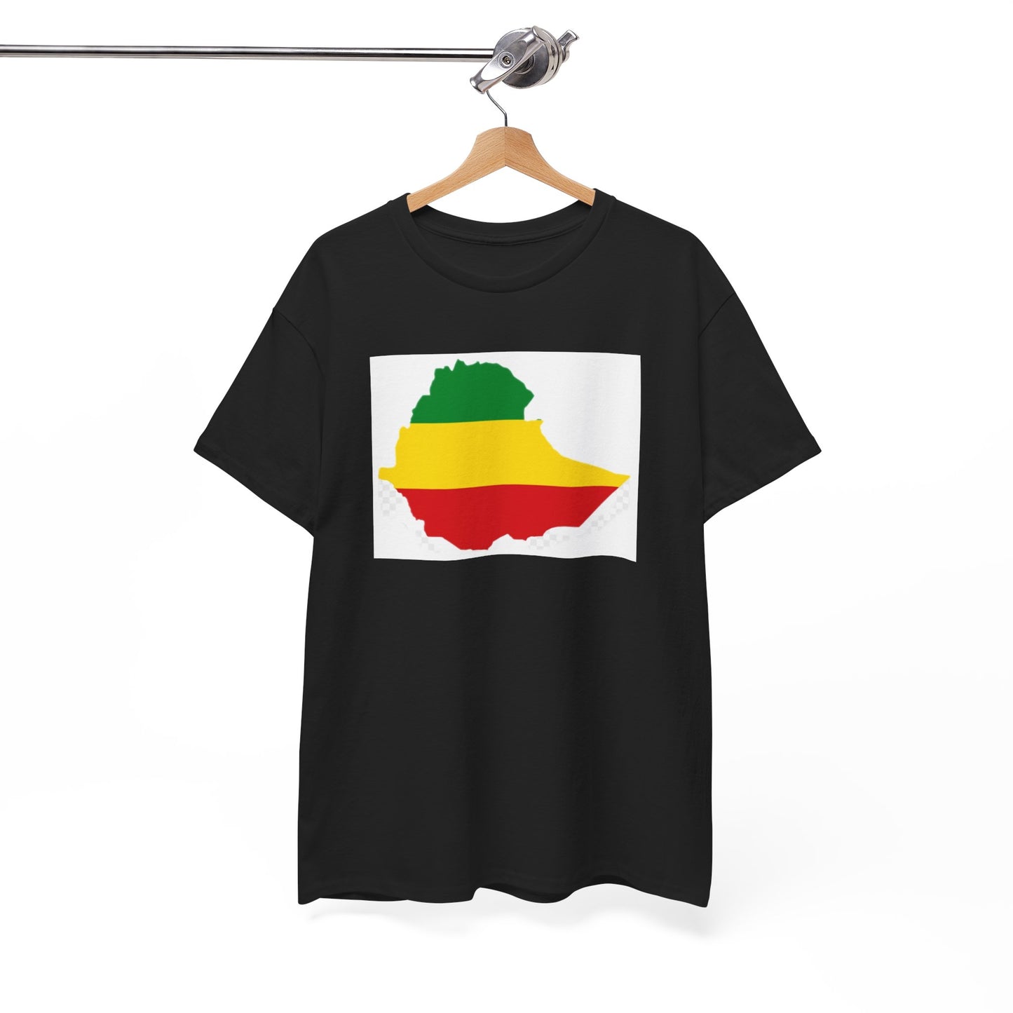 Unisex Heavy Cotton Tee -- Ethiopia flag and map