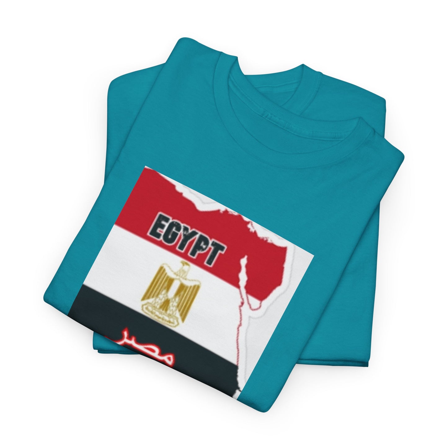 Unisex Heavy Cotton Tee -- Egypt flag and map