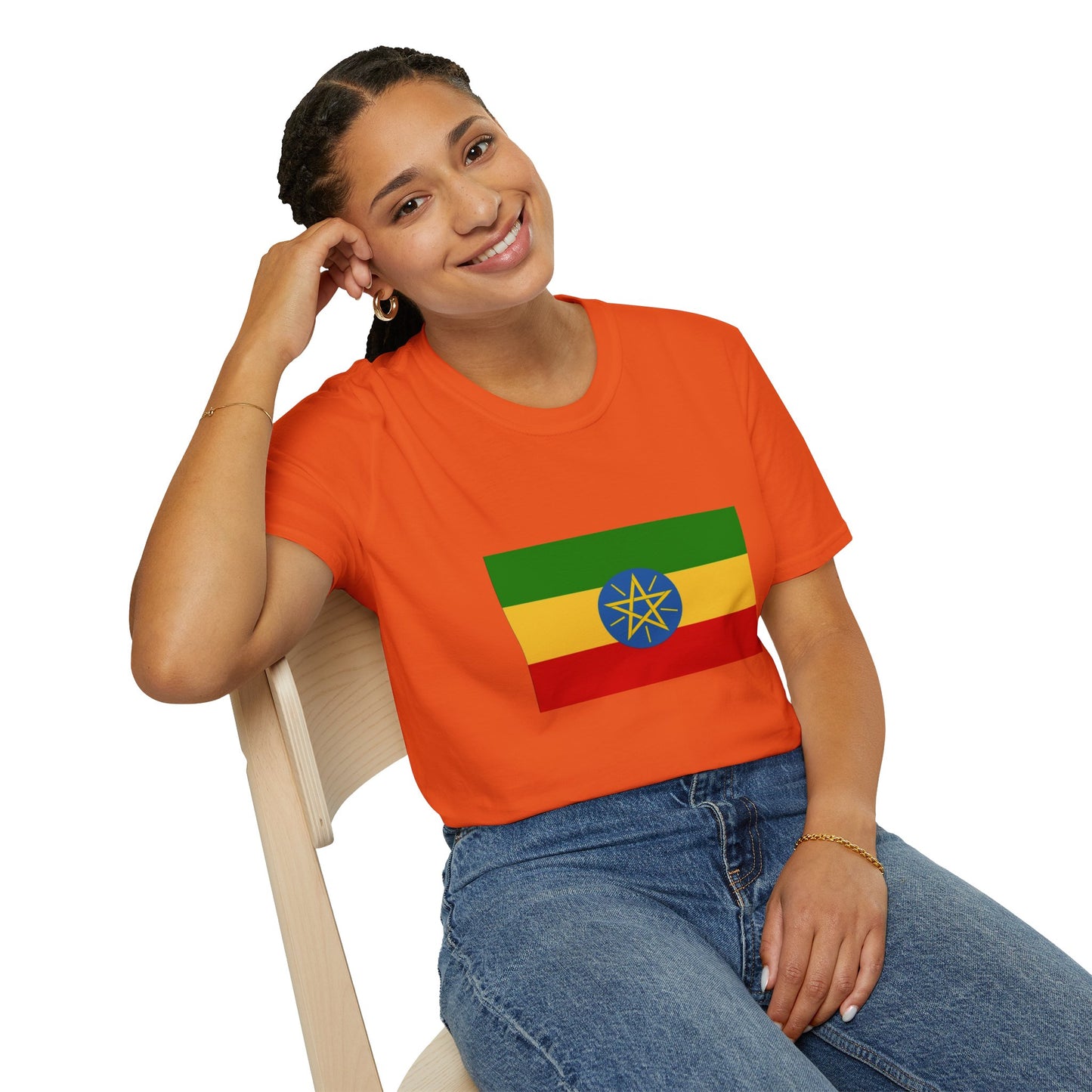 Unisex Softstyle T-Shirt -- Ethiopia Federal Flag