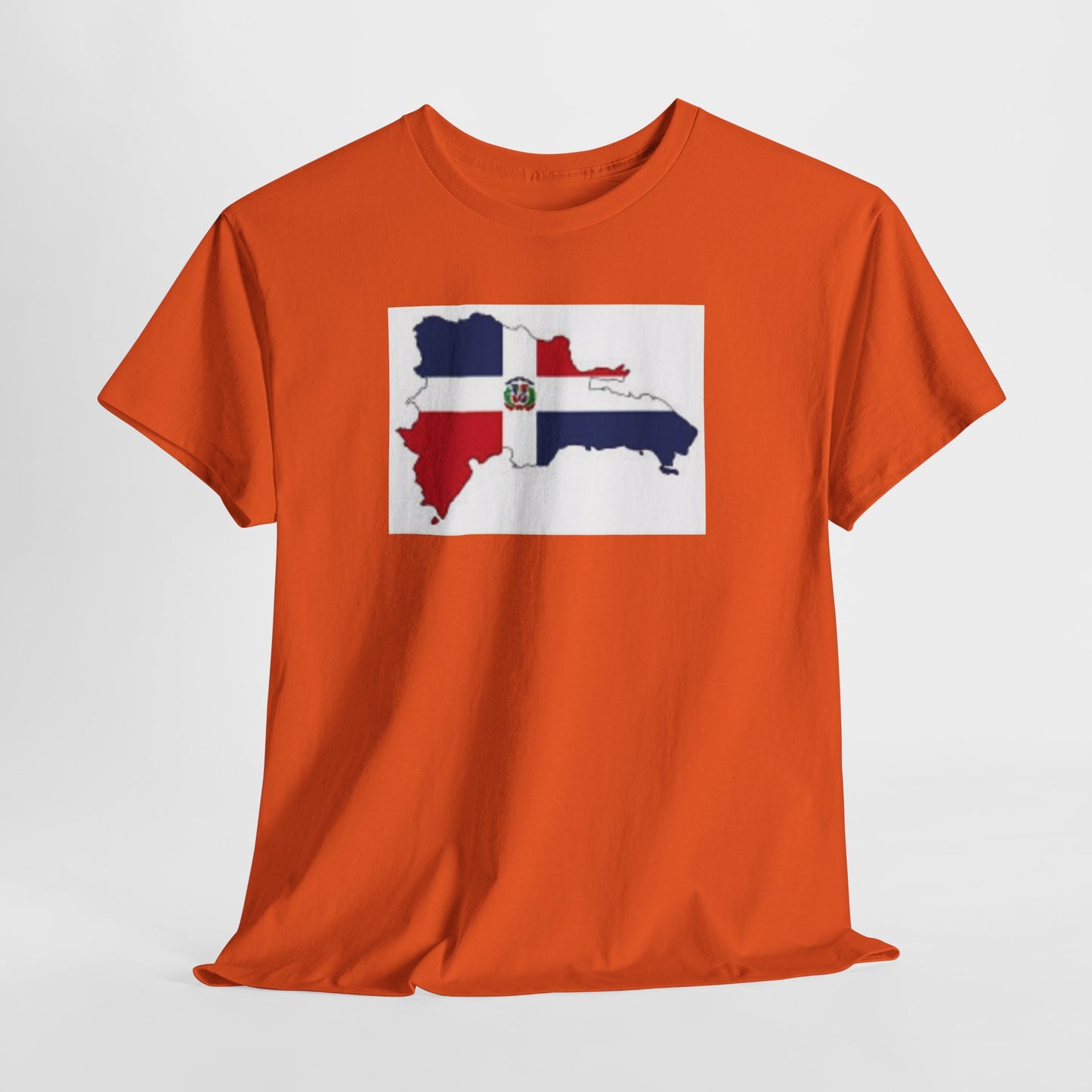 Unisex Heavy Cotton Tee -- Dominican Republic flag and map