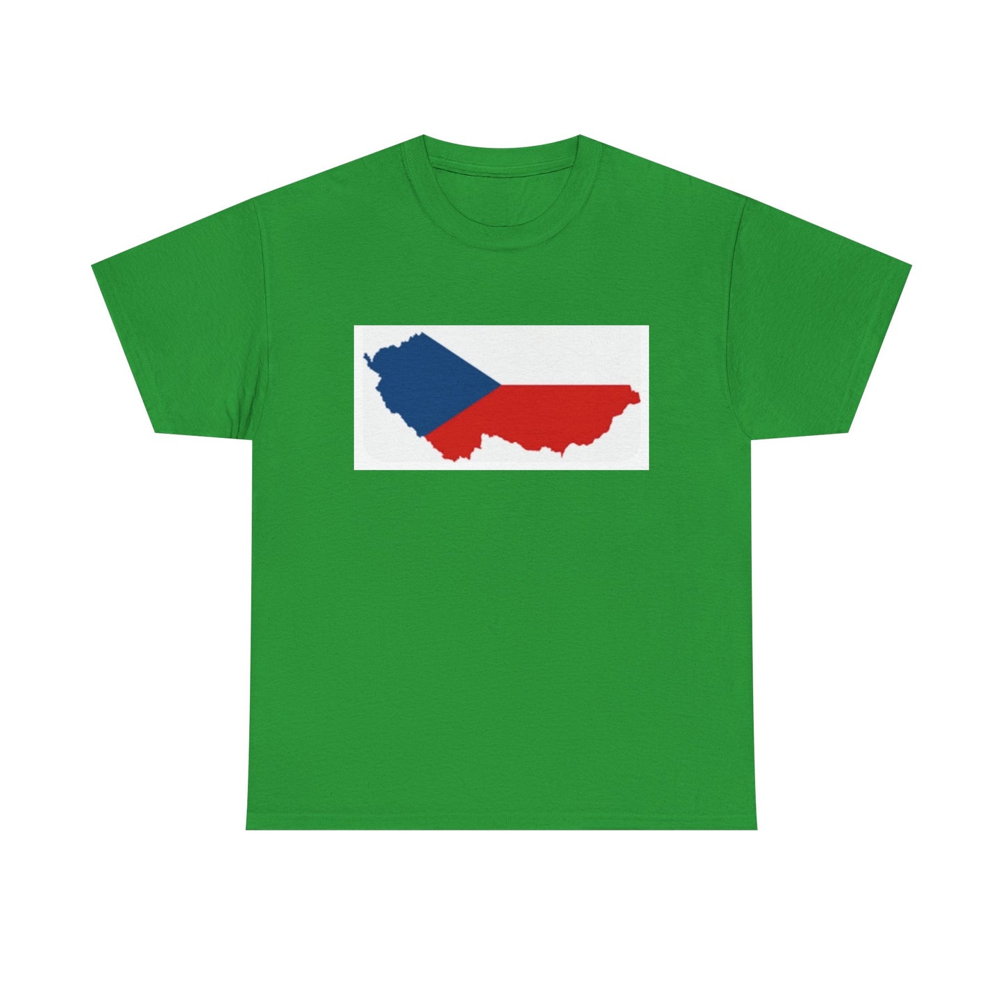 Unisex Heavy Cotton Tee -- Czechia flag and map
