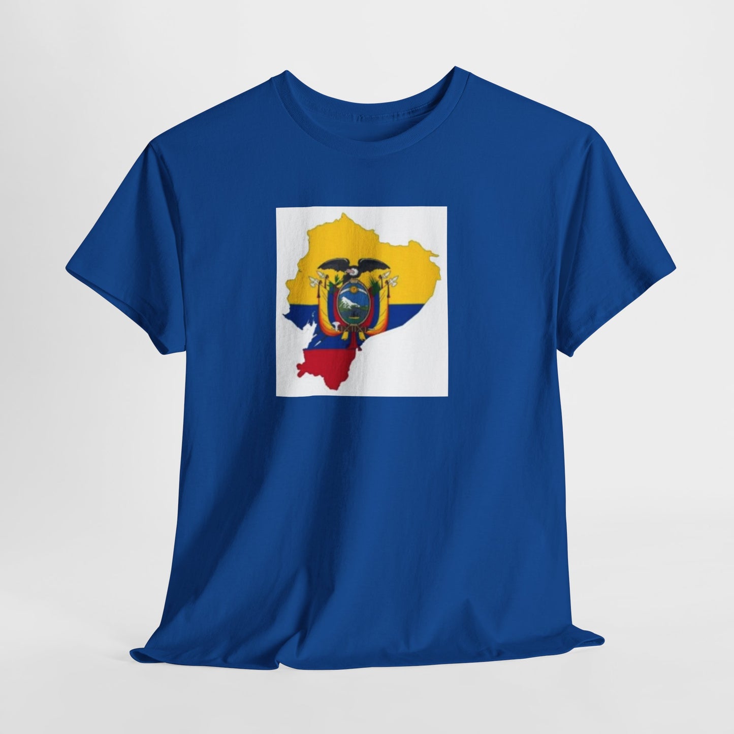 Unisex Heavy Cotton Tee -- Ecuador flag and map