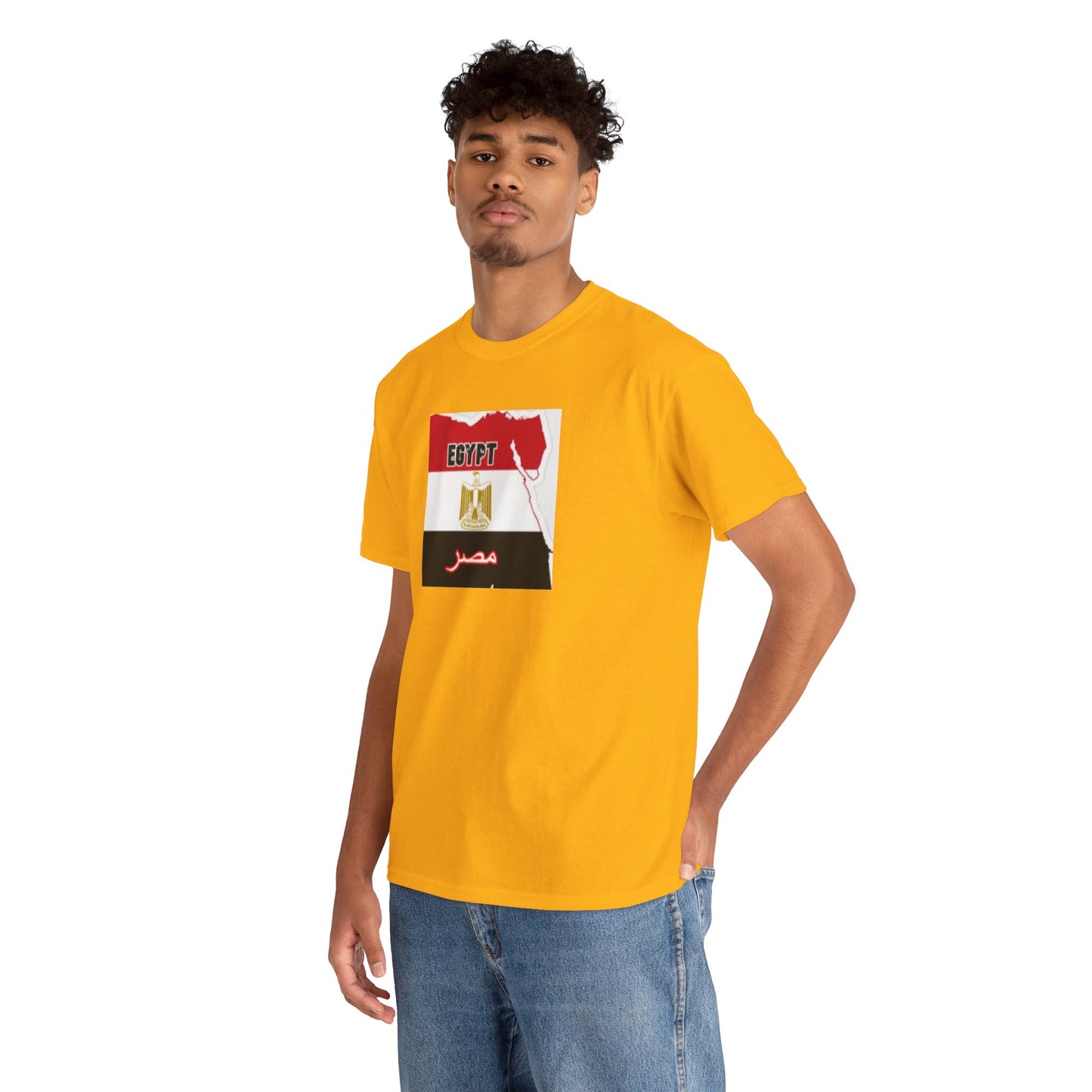 Unisex Heavy Cotton Tee -- Egypt flag and map