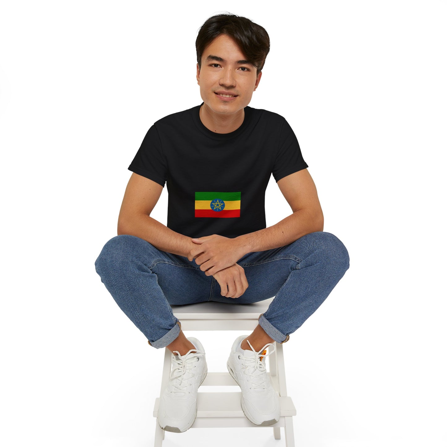 Unisex Ultra Cotton Tee -- Ethiopian Federal Flag Tshirt