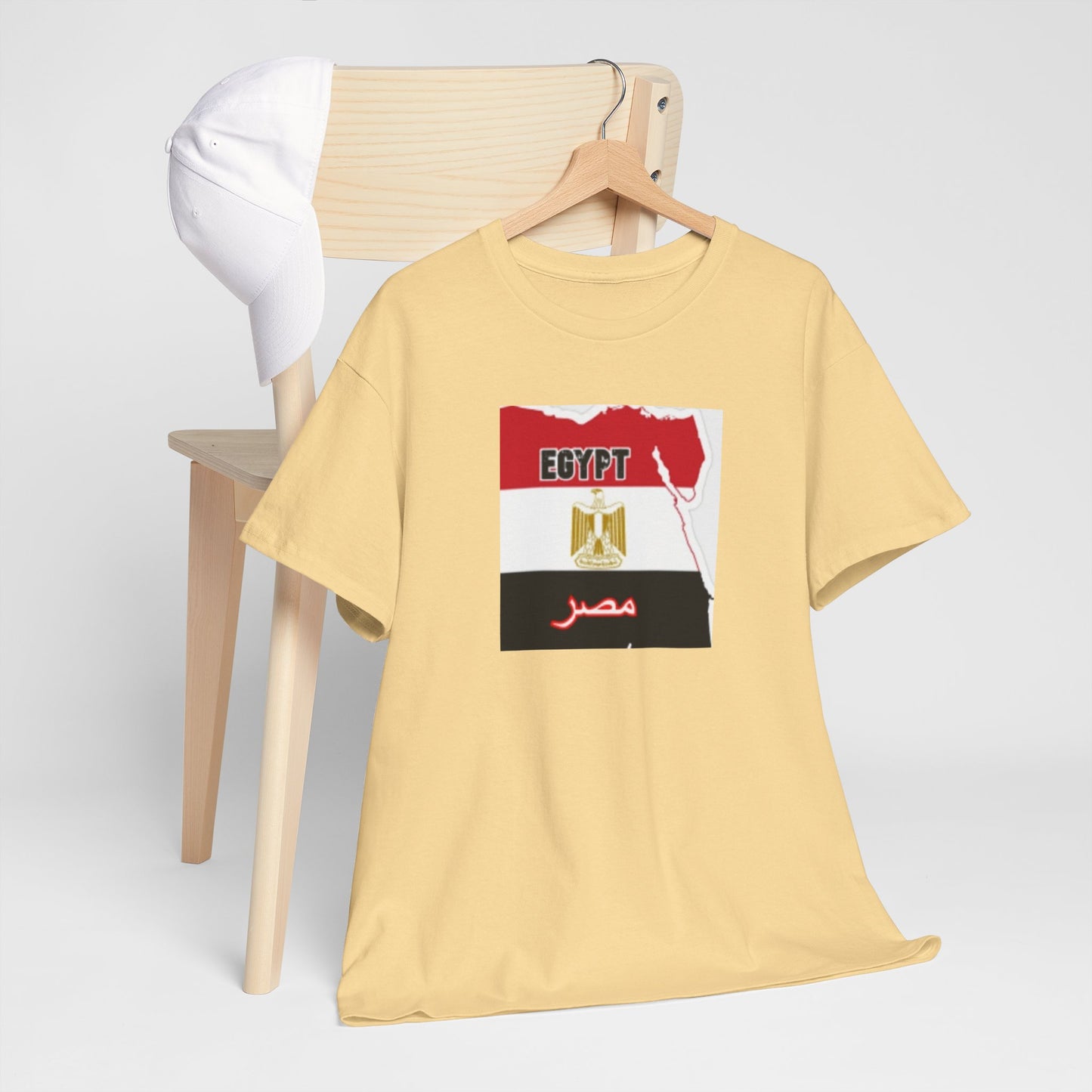 Unisex Heavy Cotton Tee -- Egypt flag and map