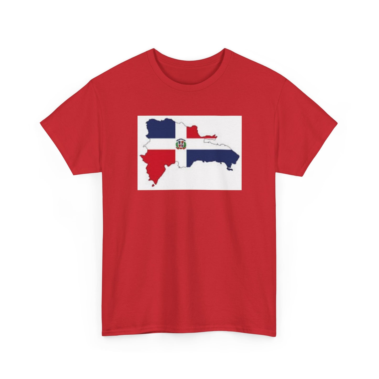Unisex Heavy Cotton Tee -- Dominican Republic flag and map