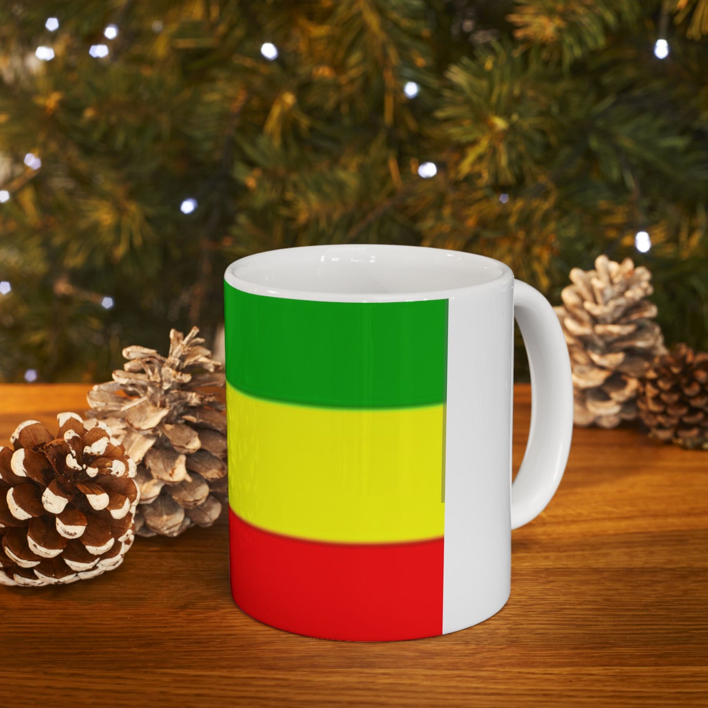 Ceramic Mug 11oz -- Ethiopan Flag no Star