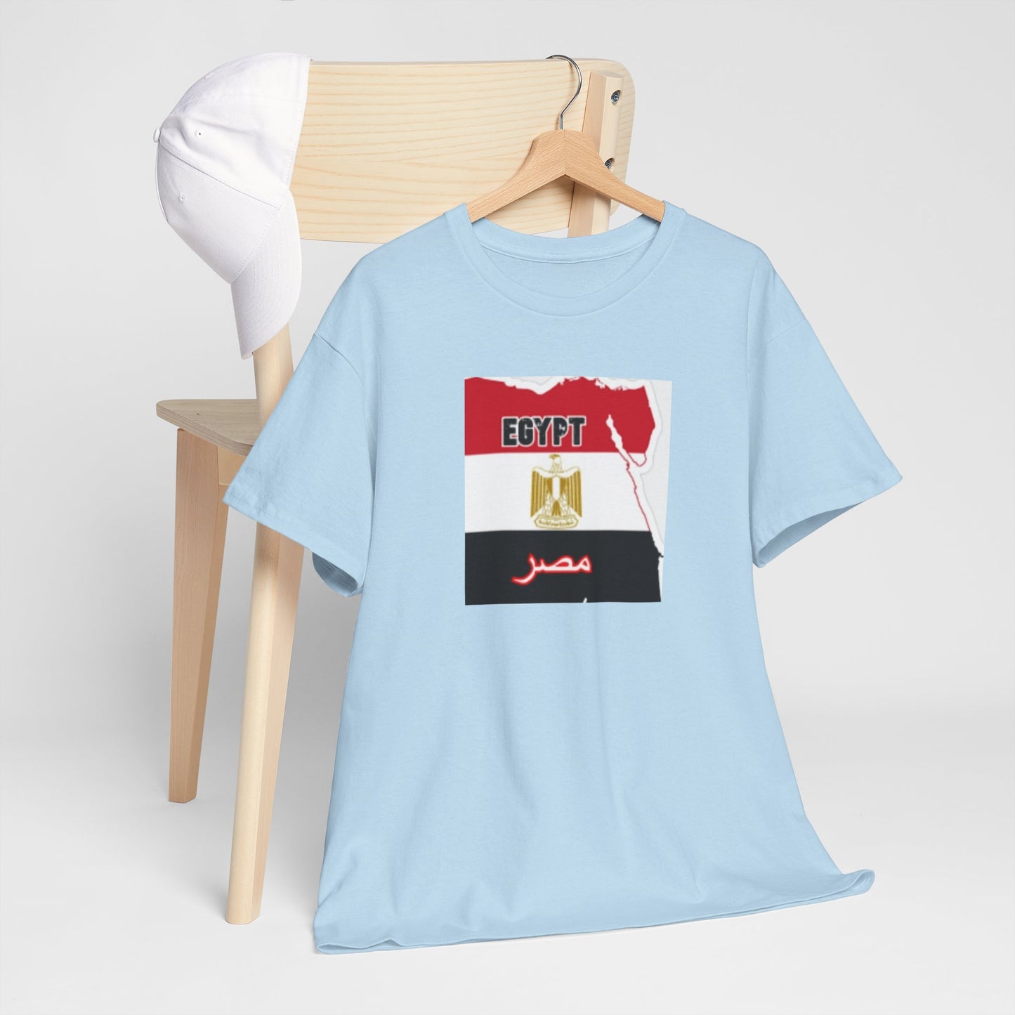 Unisex Heavy Cotton Tee -- Egypt flag and map