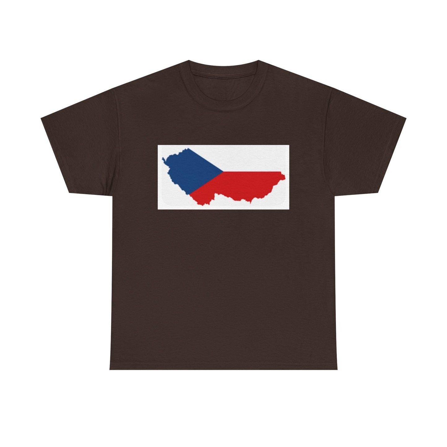 Unisex Heavy Cotton Tee -- Czechia flag and map