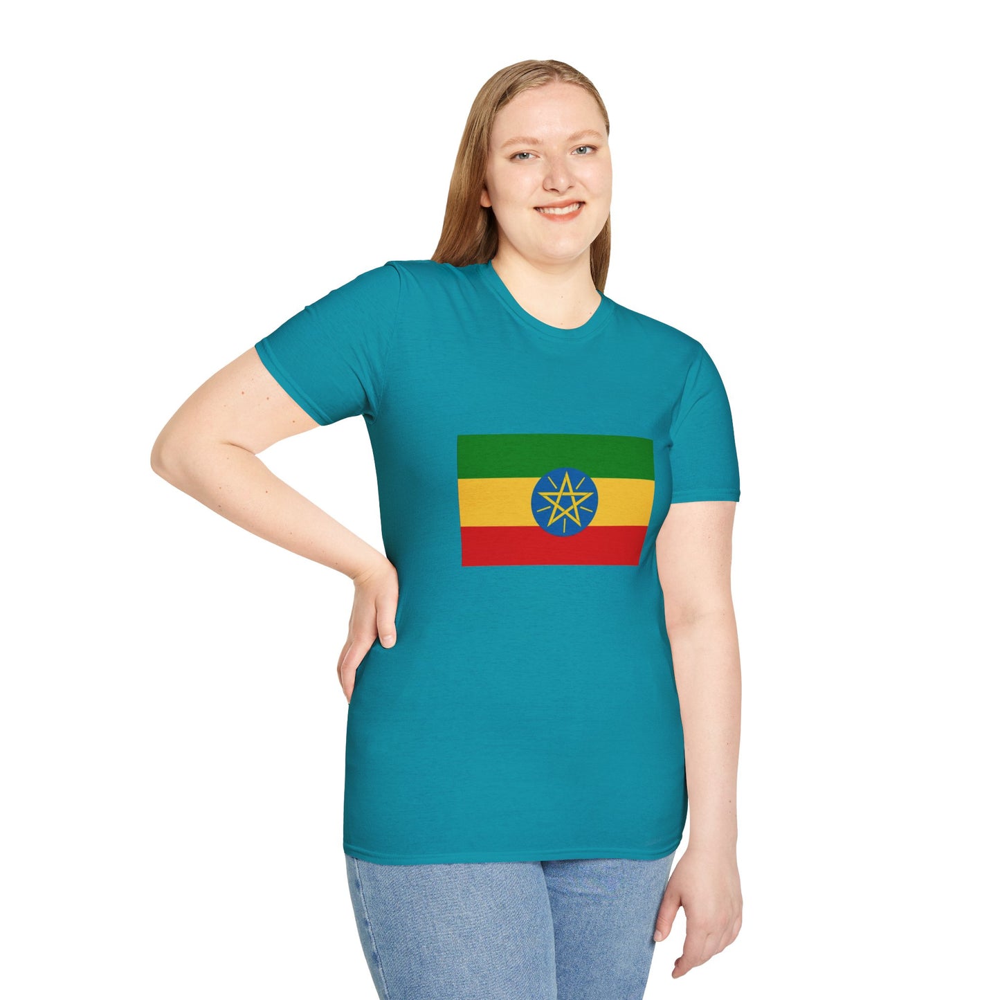 Unisex Softstyle T-Shirt -- Ethiopia Federal Flag
