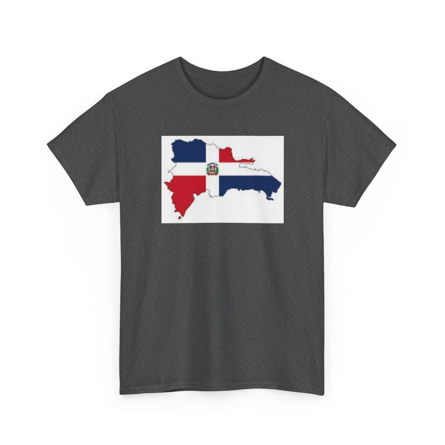 Unisex Heavy Cotton Tee -- Dominican Republic flag and map