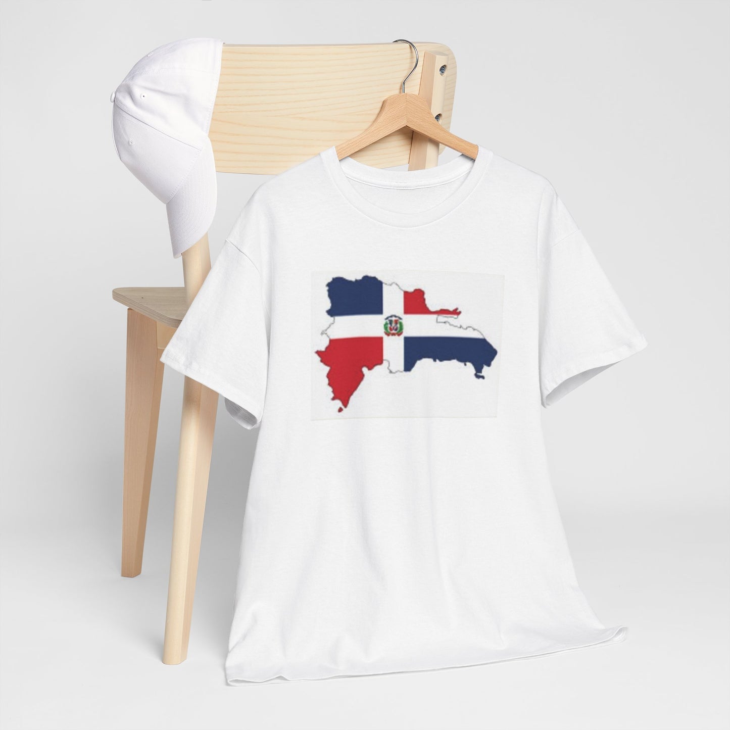 Unisex Heavy Cotton Tee -- Dominican Republic flag and map