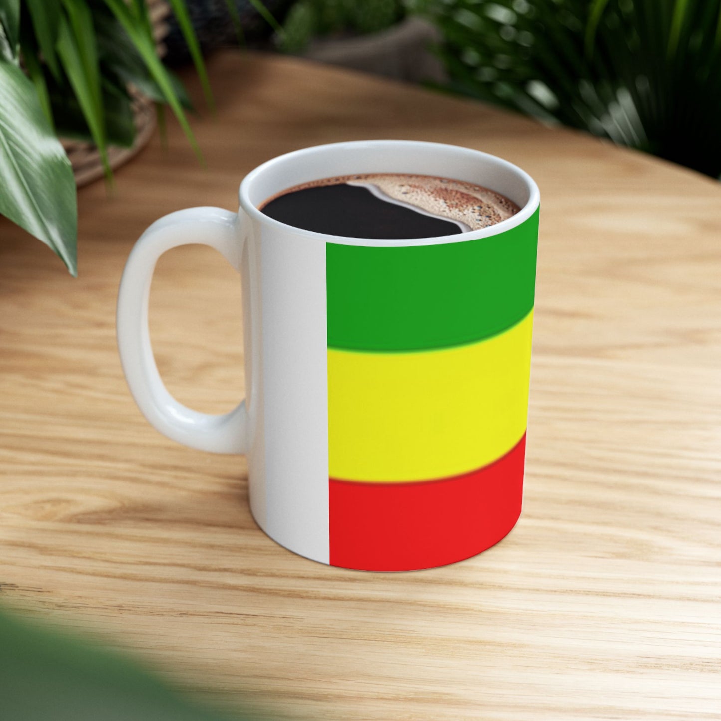 Ceramic Mug 11oz -- Ethiopan Flag no Star