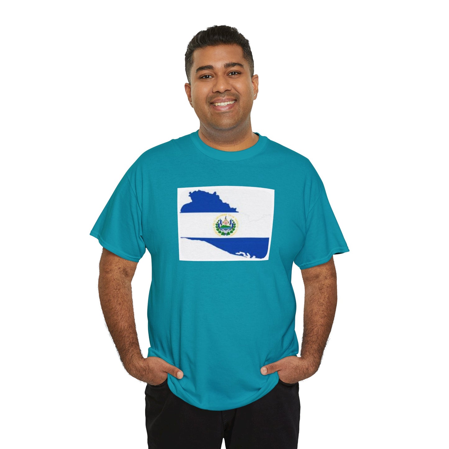 Unisex Heavy Cotton Tee -- el Salvador flag and map