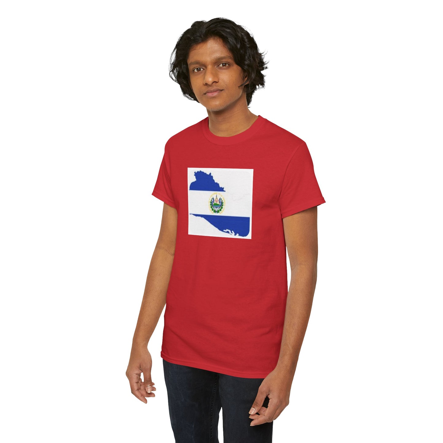 Unisex Heavy Cotton Tee -- el Salvador flag and map