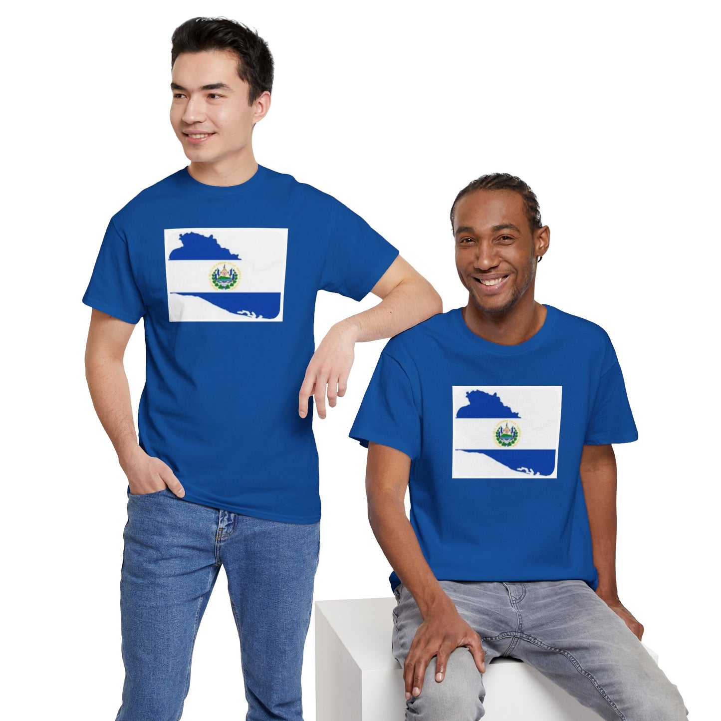 Unisex Heavy Cotton Tee -- el Salvador flag and map