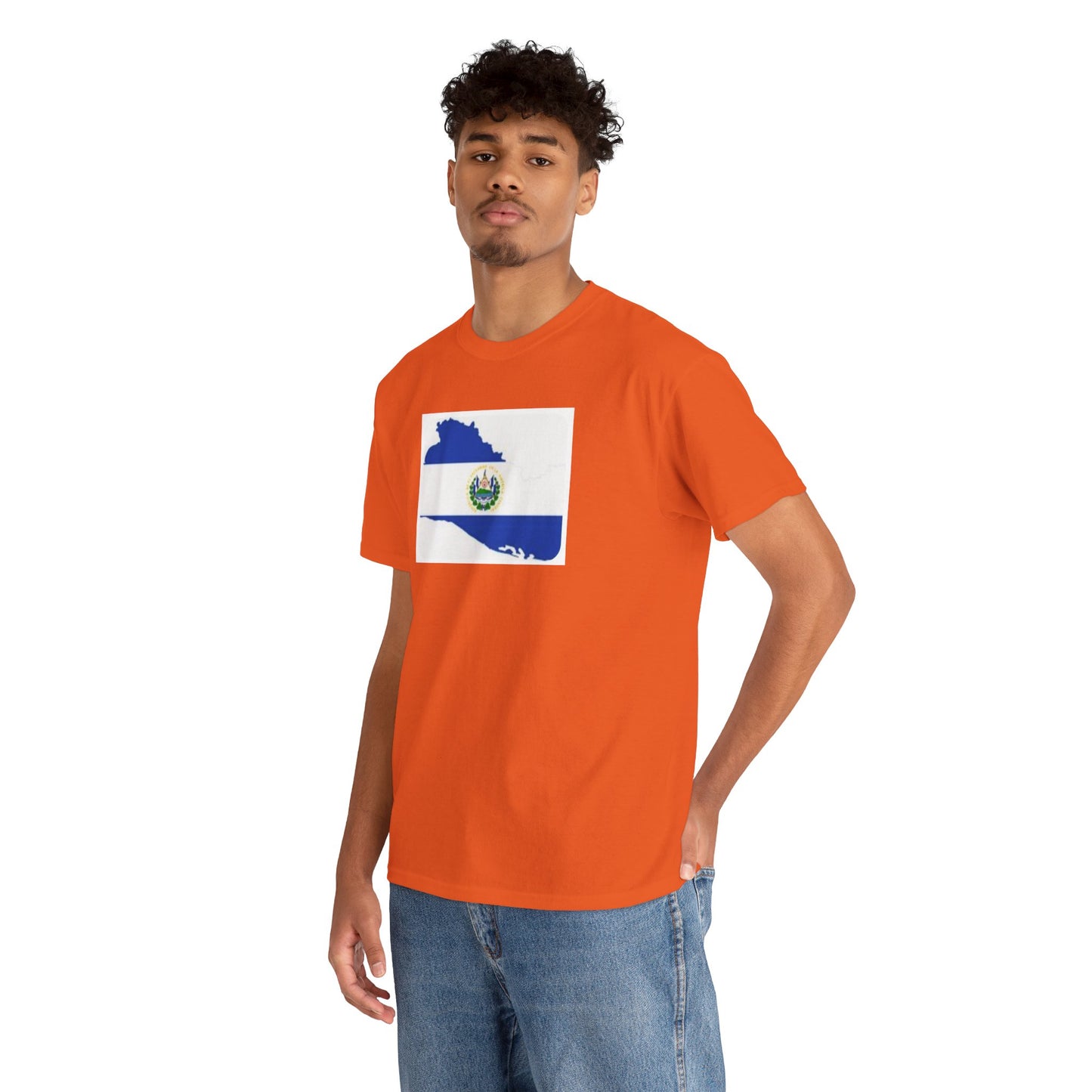 Unisex Heavy Cotton Tee -- el Salvador flag and map
