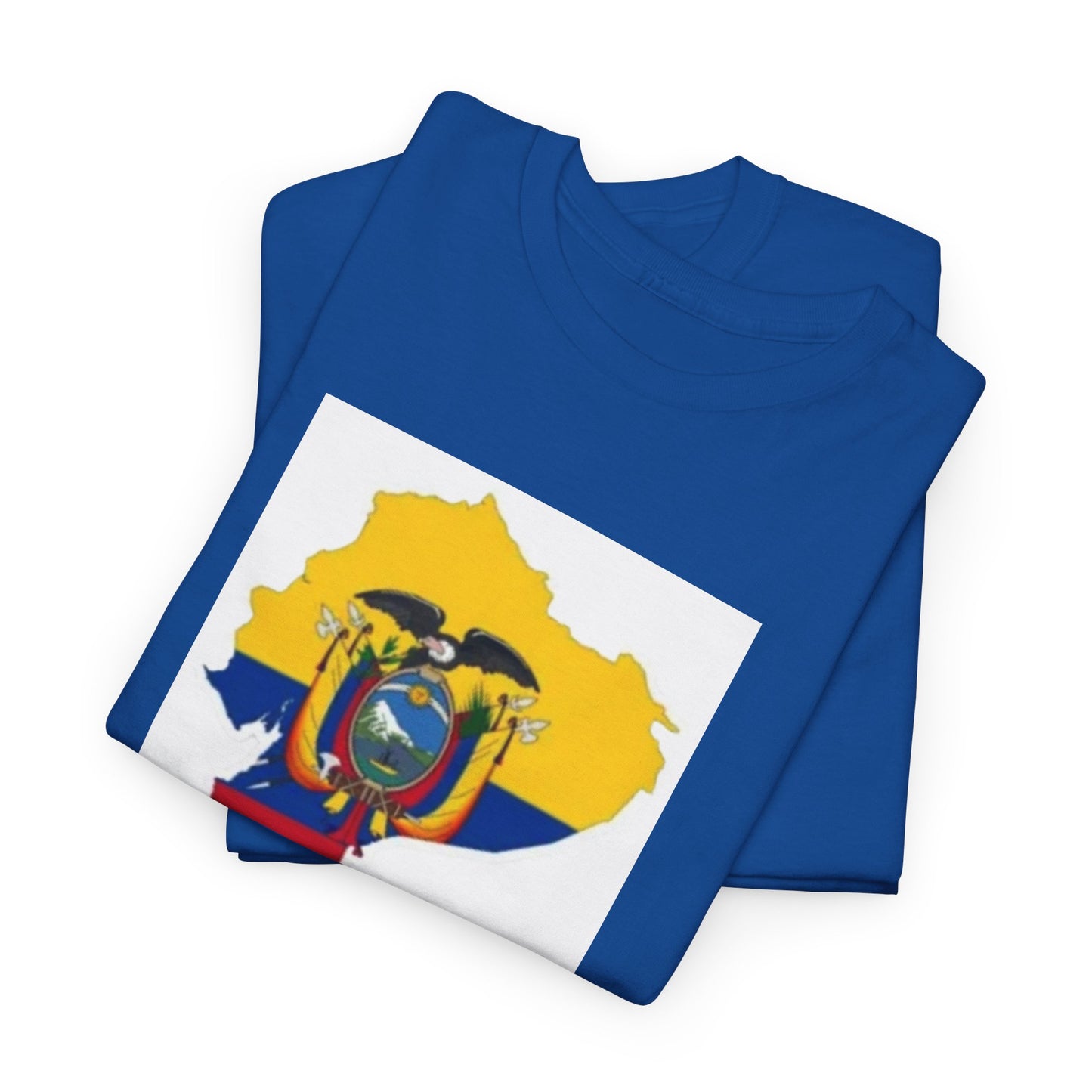 Unisex Heavy Cotton Tee -- Ecuador flag and map
