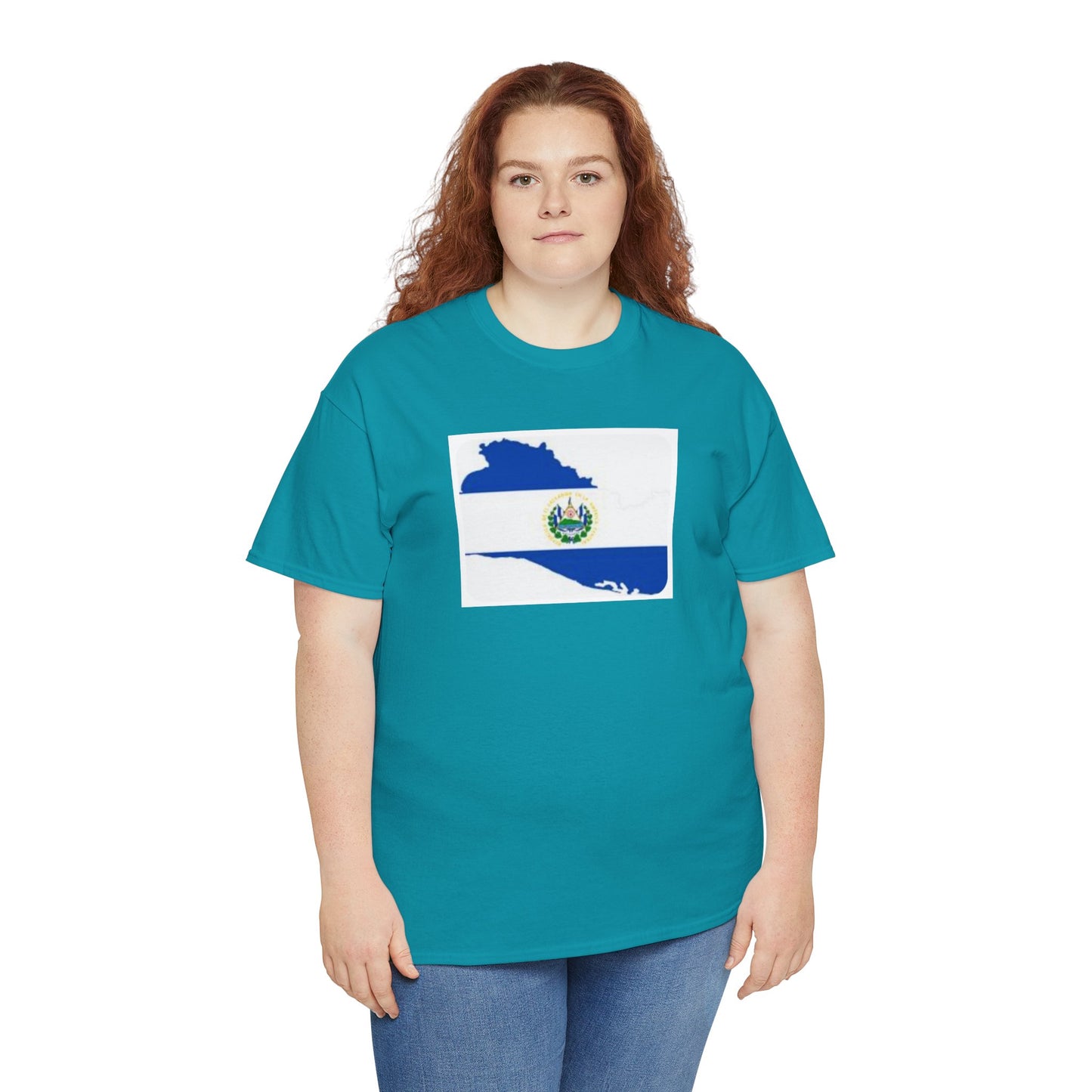 Unisex Heavy Cotton Tee -- el Salvador flag and map
