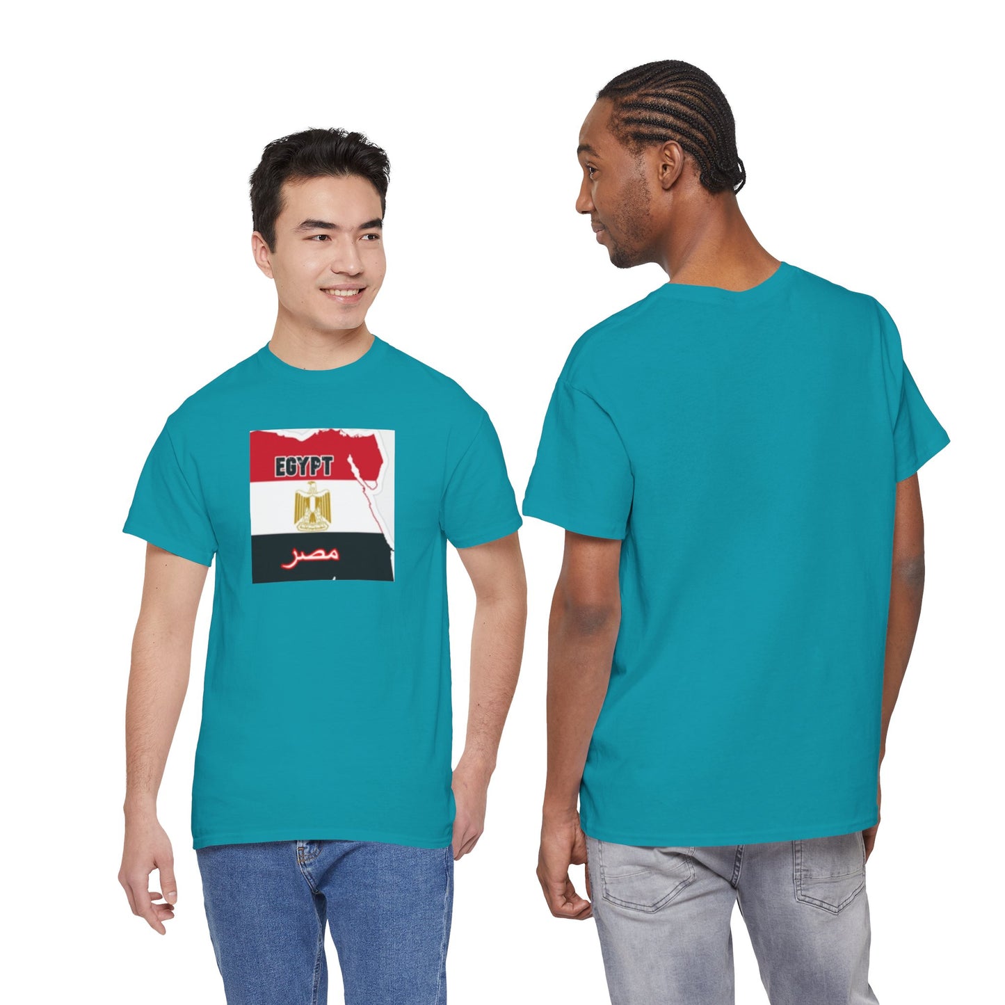Unisex Heavy Cotton Tee -- Egypt flag and map