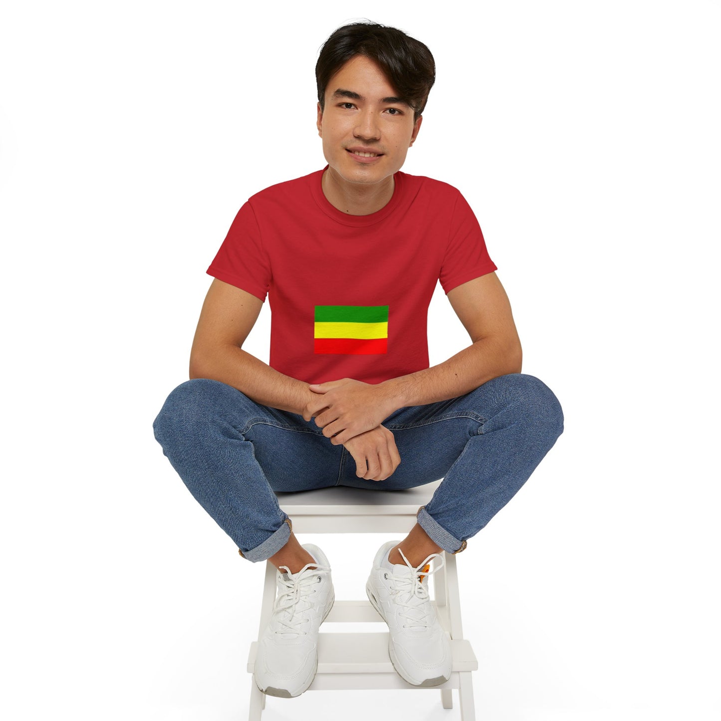 Unisex Ultra Cotton Tee - Ethiopan Flag no star