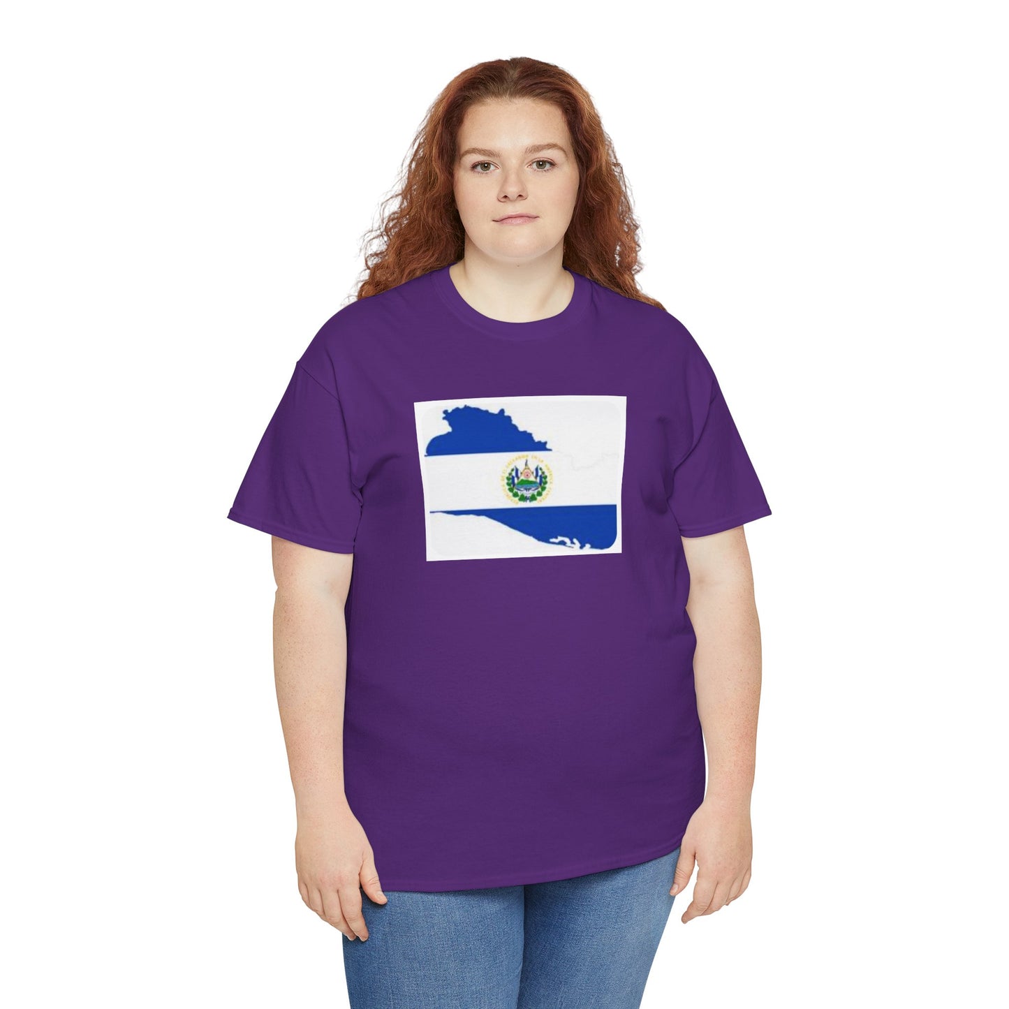 Unisex Heavy Cotton Tee -- el Salvador flag and map