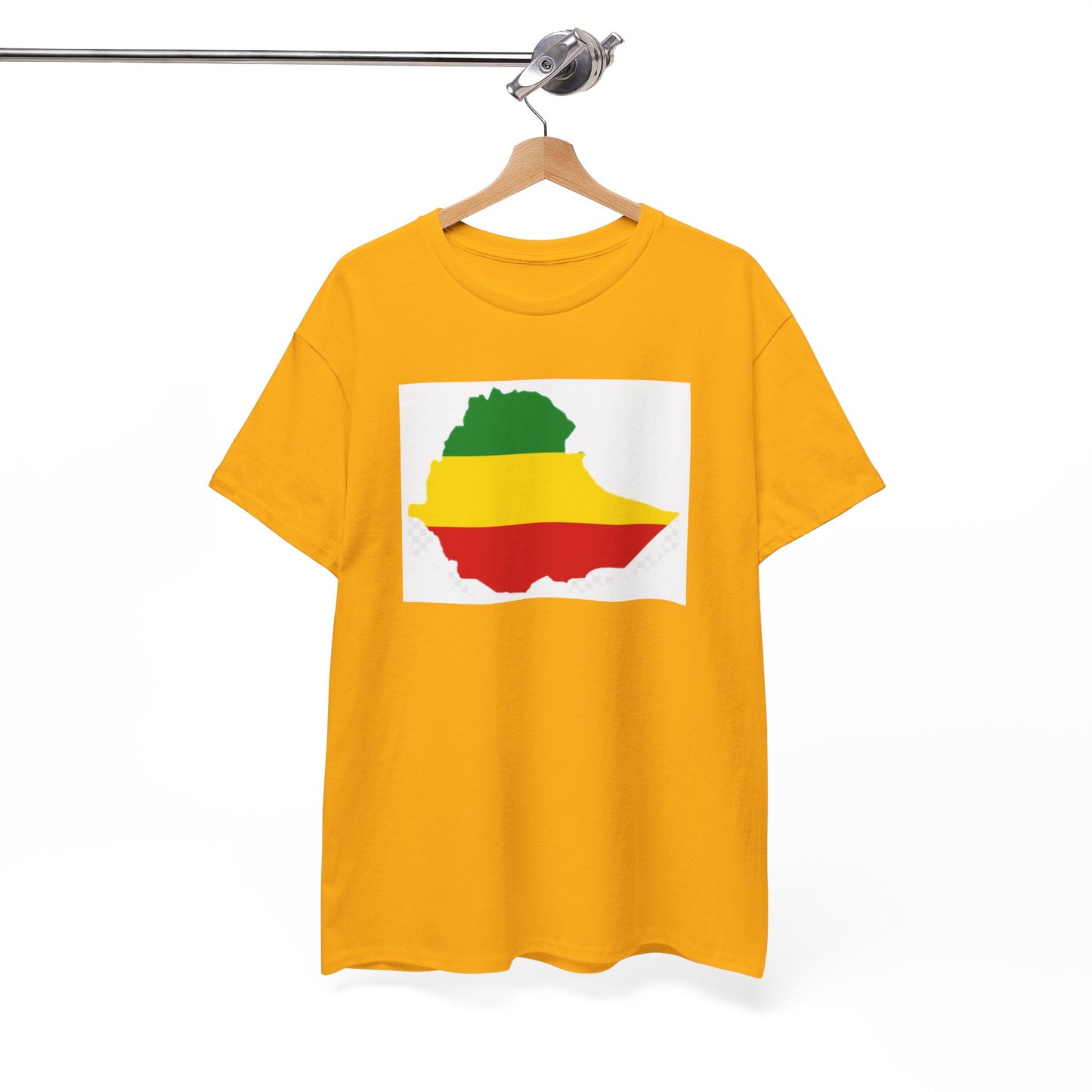 Unisex Heavy Cotton Tee -- Ethiopia flag and map