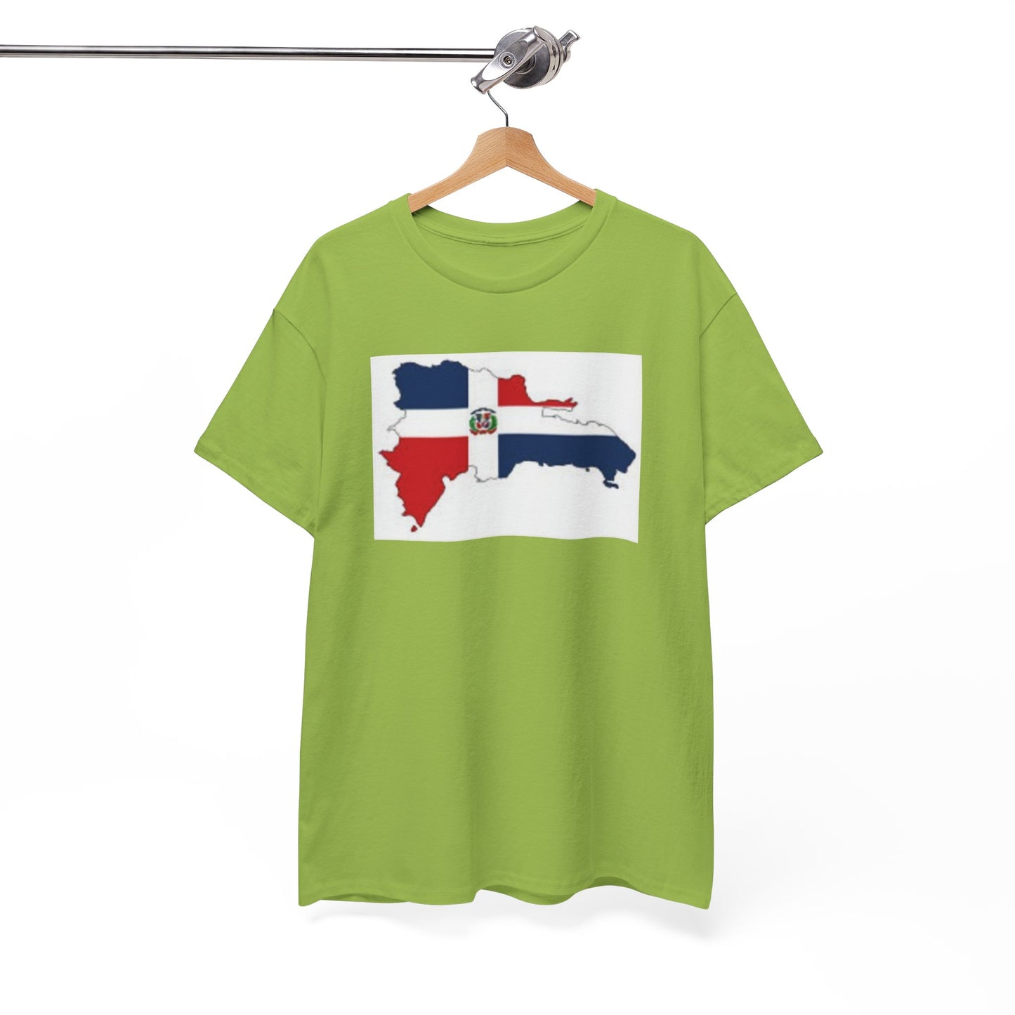 Unisex Heavy Cotton Tee -- Dominican Republic flag and map