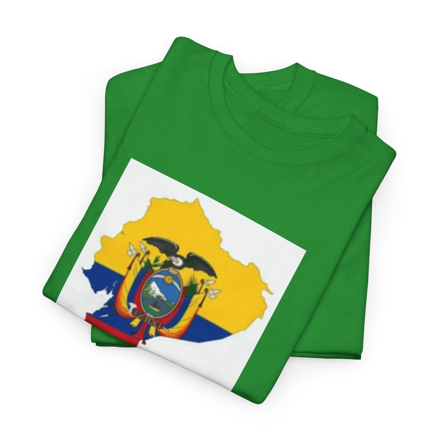 Unisex Heavy Cotton Tee -- Ecuador flag and map