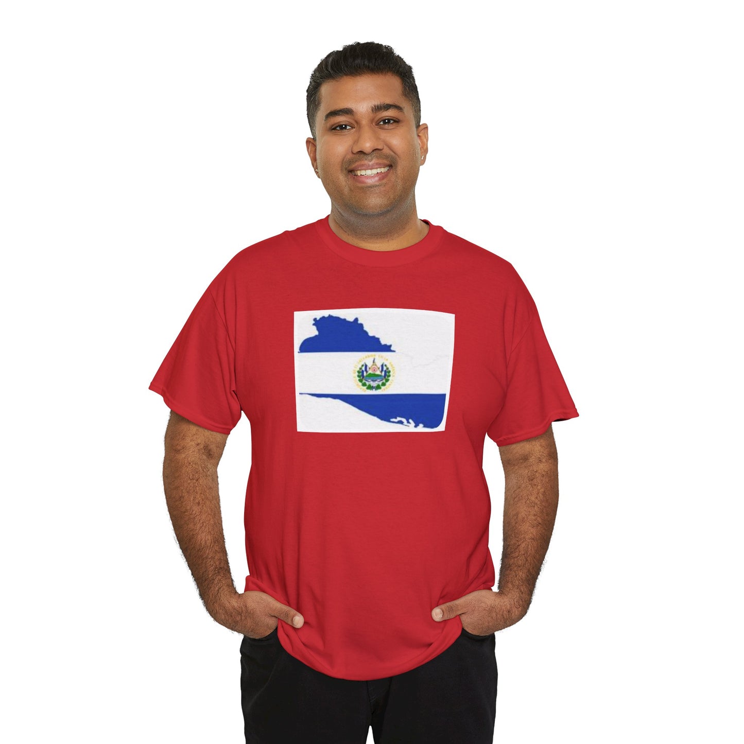 Unisex Heavy Cotton Tee -- el Salvador flag and map